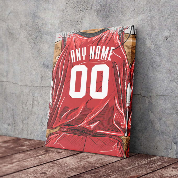 Houston Rockets Jersey Personalized Jersey NBA Custom Name and Number Canvas Wall Art Home Decor Framed Poster Man Cave Gift
