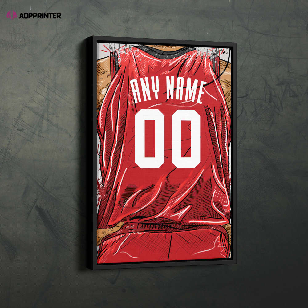 Houston Rockets Jersey Personalized Jersey NBA Custom Name and Number Canvas Wall Art Home Decor Framed Poster Man Cave Gift Houston Rockets Jersey Personalized Jersey NBA Custom Name and Number Canvas Wall Art Home Decor Framed Poster Man Cave Gift