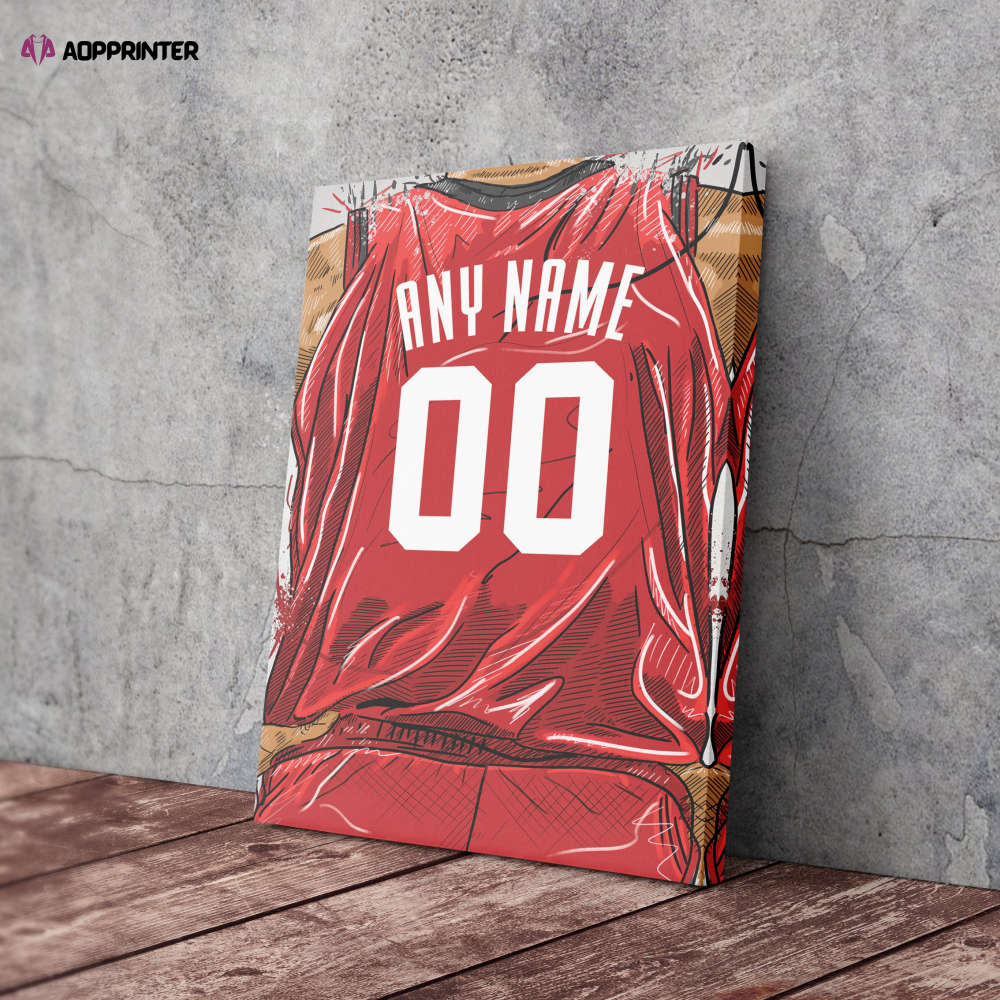 Houston Rockets Jersey Personalized Jersey NBA Custom Name and Number Canvas Wall Art Home Decor Man Cave Gift Houston Rockets Jersey Personalized Jersey NBA Custom Name and Number Canvas Wall Art Home Decor Man Cave Gift