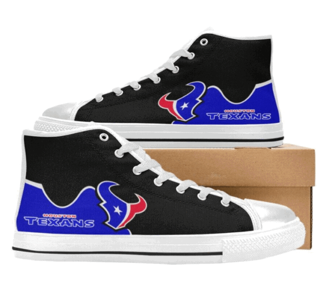Houston Texans NFL Football Custom Canvas High Top Shoes