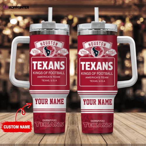 Cart 5 Houston Texans Personalized NFL Bud Light 40oz Stanley Tumbler Gift for Fans