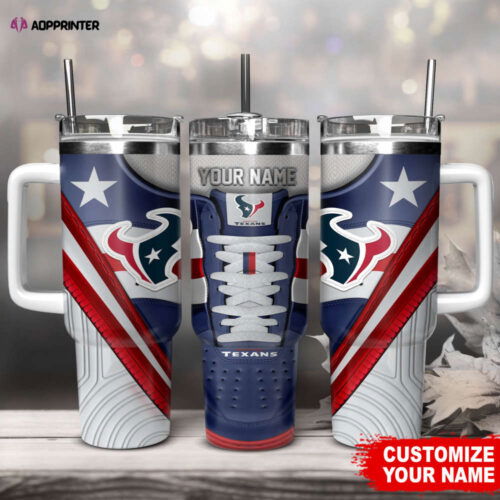 Cart 7 Houston Texans Sneaker NFL Personalized Stanley Tumbler 40Oz Gift for Fans