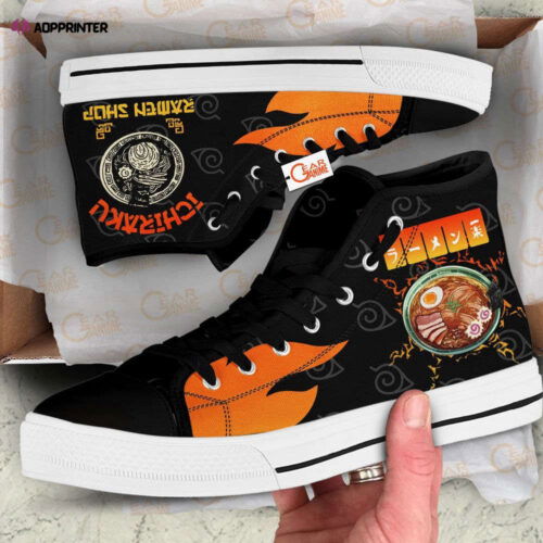 Cart 3 Ichiraku Ramen Flame Style High Top Shoes Custom Naruto Anime For Fans