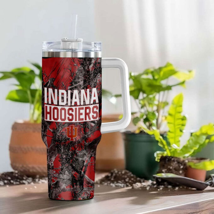 Indiana Hoosiers NCAA Hunting Personalized Stanley Tumbler 40oz Gift for Fans