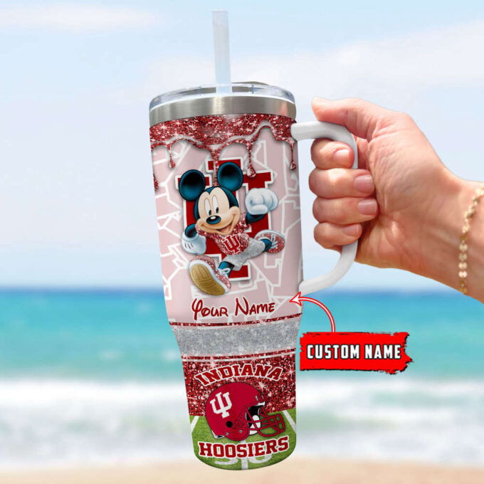 Indiana Hoosiers NCAA Style Personalized Stanley Tumbler 40oz Gift for Fans