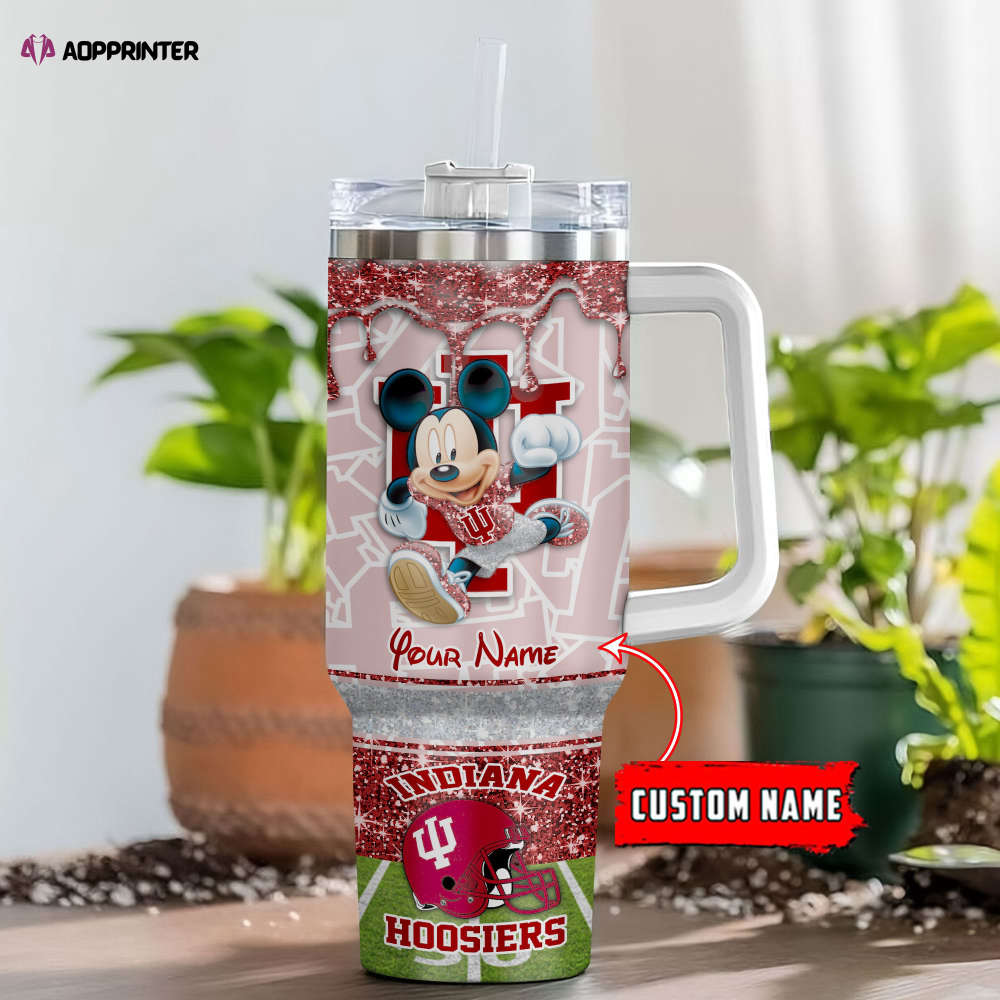 Indiana Hoosiers NCAA Style Personalized Stanley Tumbler 40oz Gift for Fans Indiana Hoosiers NCAA Style Personalized Stanley Tumbler 40oz Gift for Fans
