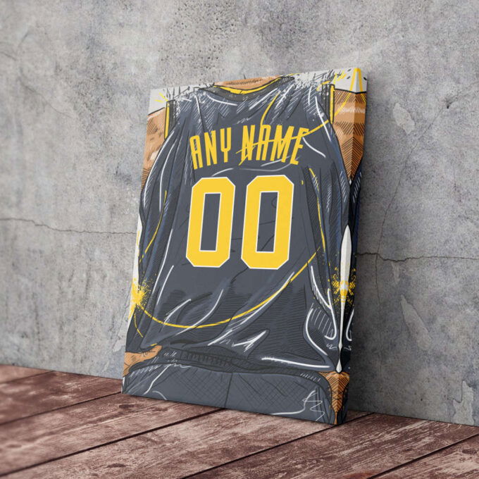 Indiana Pacers Jersey Personalized Jersey NBA Custom Name and Number Canvas Wall Art Home Decor Framed Poster Man Cave Gift