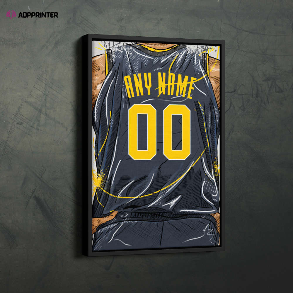 Indiana Pacers Jersey Personalized Jersey NBA Custom Name and Number Canvas Wall Art Home Decor Framed Poster Man Cave Gift Indiana Pacers Jersey Personalized Jersey NBA Custom Name and Number Canvas Wall Art Home Decor Framed Poster Man Cave Gift