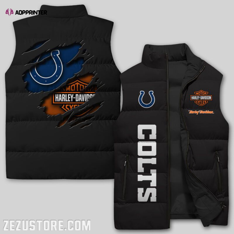 Indianapolis Colts NFL Sleeveless Puffer Jacket Custom For Fans Gifts Indianapolis Colts NFL Sleeveless Puffer Jacket Custom For Fans Gifts