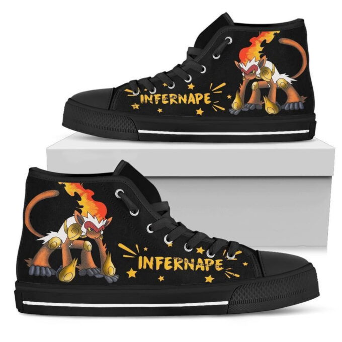 Infernape High Top Shoes Custom For Fans Pokemon