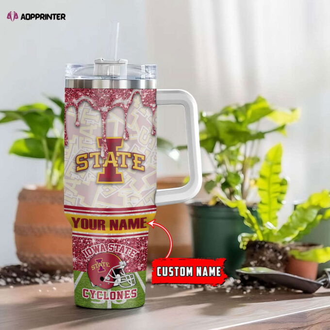 Iowa State Cyclones NCAA Personalized Stanley Tumbler 40oz Gift for Fans