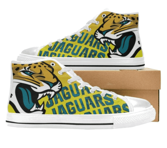 Jacksonville Jaguars NFL Football Custom Canvas High Top Shoes