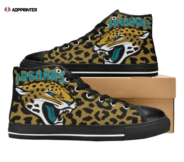 Jacksonville Jaguars NFL Football Custom Canvas High Top Shoes Jacksonville Jaguars NFL Football Custom Canvas High Top Shoes