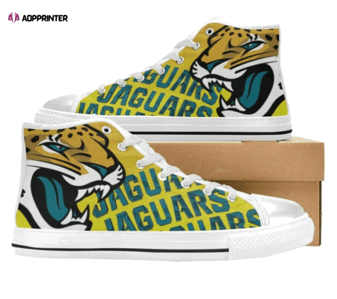 Jacksonville Jaguars NFL Football Custom Canvas High Top Shoes