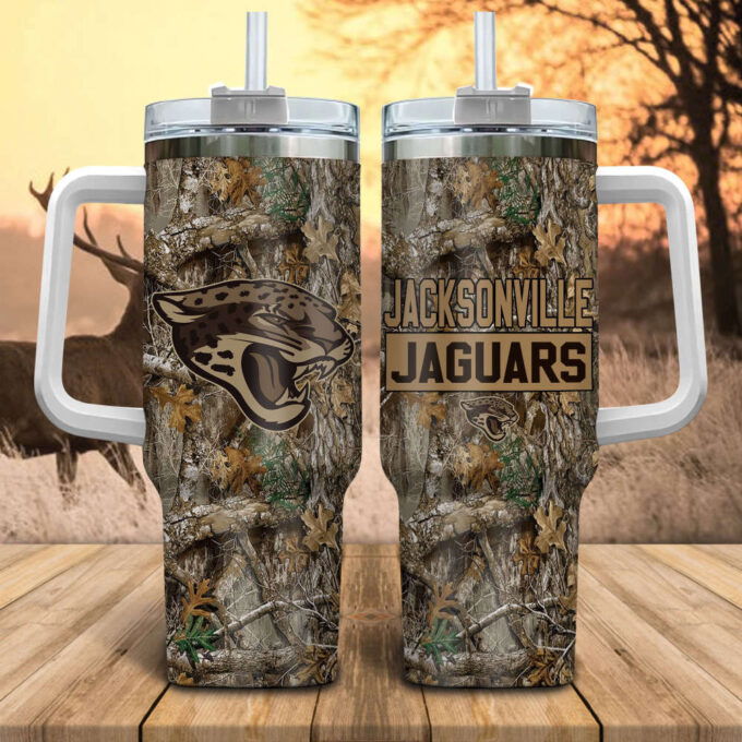 Jacksonville Jaguars NFL Hunting Tumbler Stanley Tumbler 40oz Gift for Fans