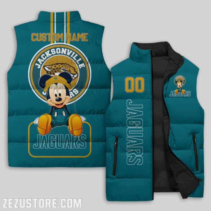 Jacksonville Jaguars NFL Sleeveless Puffer Jacket Custom For Fans Gifts