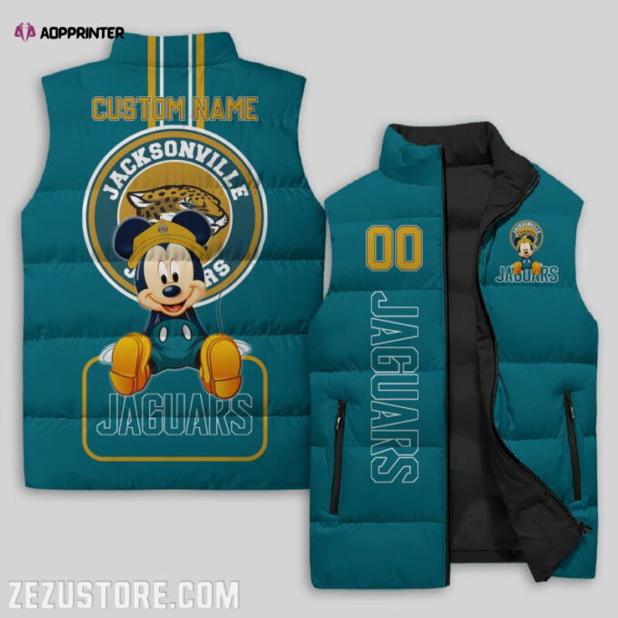 Jacksonville Jaguars NFL Sleeveless Puffer Jacket Custom For Fans Gifts