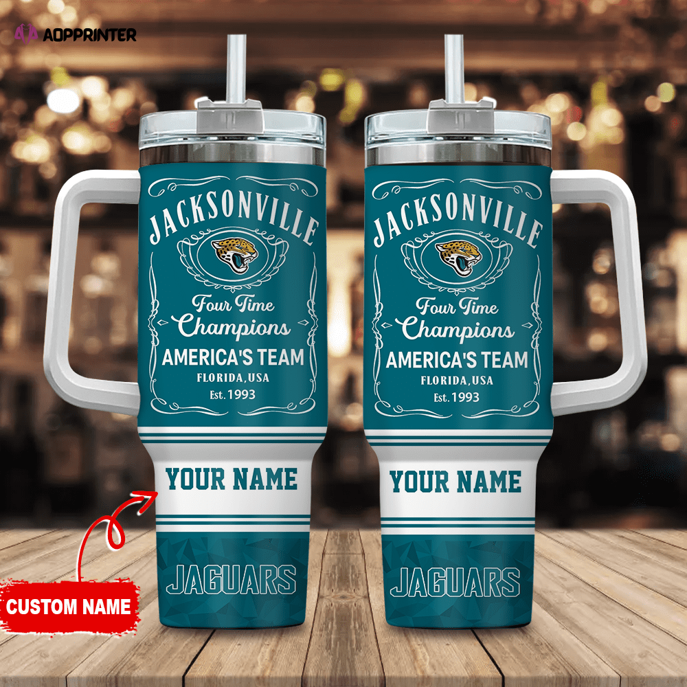 Jacksonville Jaguars Personalized NFL Jack Daniel’s 40oz Stanley Tumbler Gift for Fans Jacksonville Jaguars Personalized NFL Jack Daniel’s 40oz Stanley Tumbler Gift for Fans