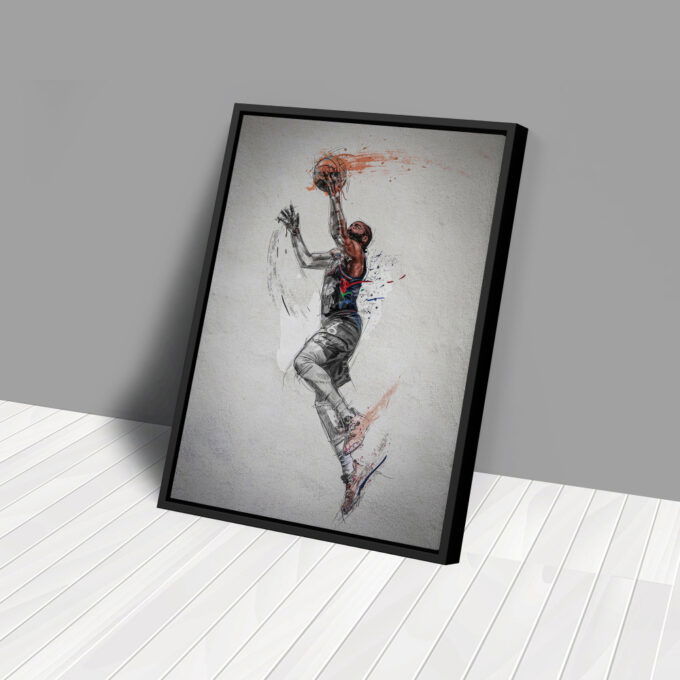 James Harden Poster Philadelphia 76ers NBA Framed Wall Art Home Decor Canvas Print Artwork
