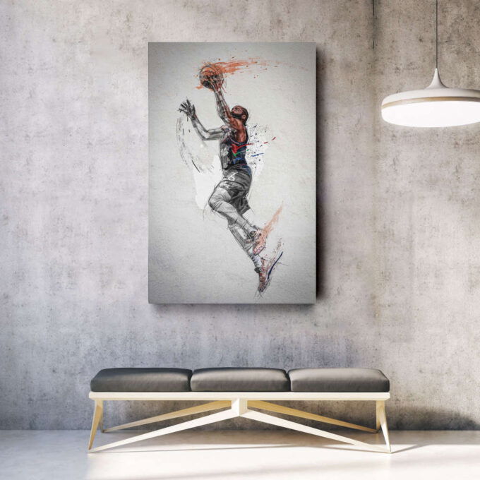 James Harden Poster Philadelphia 76ers NBA Framed Wall Art Home Decor Canvas Print Artwork