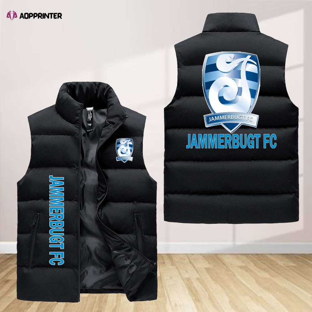 Jammerbugt Fc Sleeveless Puffer Jacket Custom For Fans Gifts Jammerbugt Fc Sleeveless Puffer Jacket Custom For Fans Gifts