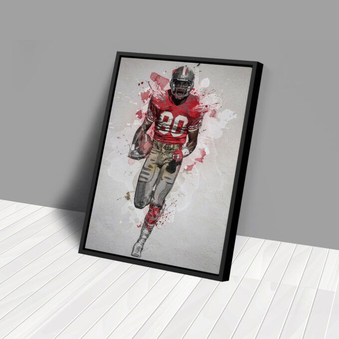 Jerry Rice Poster San Francisco 49ers NFL Framed Wall Art Home Decor Canvas Print Artwork
