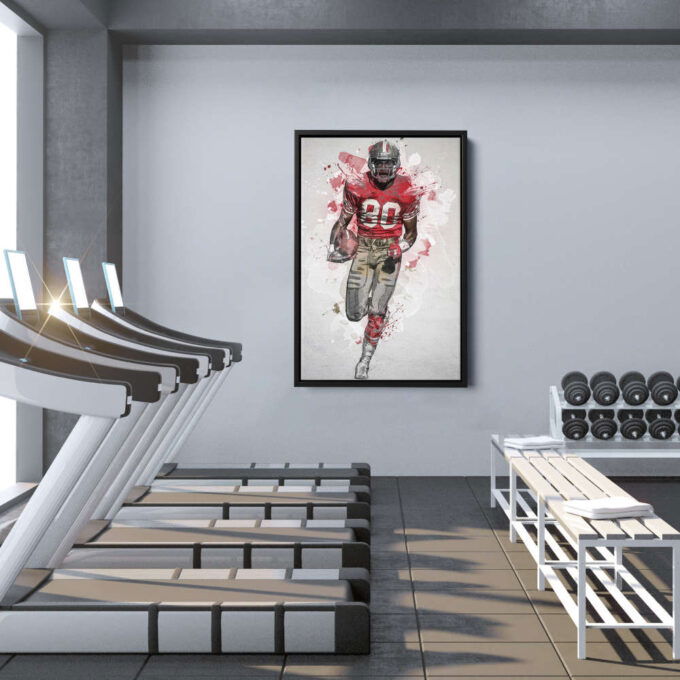 Jerry Rice Poster San Francisco 49ers NFL Framed Wall Art Home Decor Canvas Print Artwork