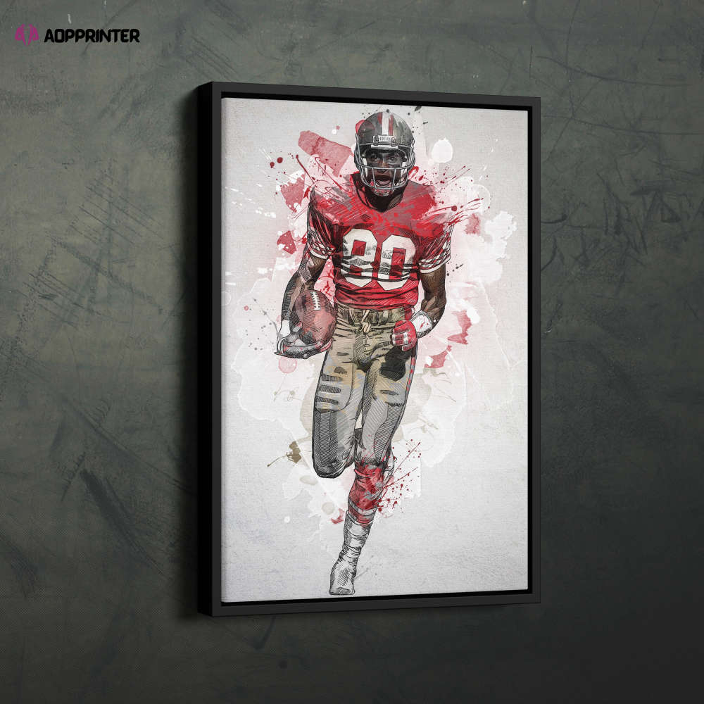 Jerry Rice Poster San Francisco 49ers NFL Framed Wall Art Home Decor Canvas Print Artwork Jerry Rice Poster San Francisco 49ers NFL Framed Wall Art Home Decor Canvas Print Artwork