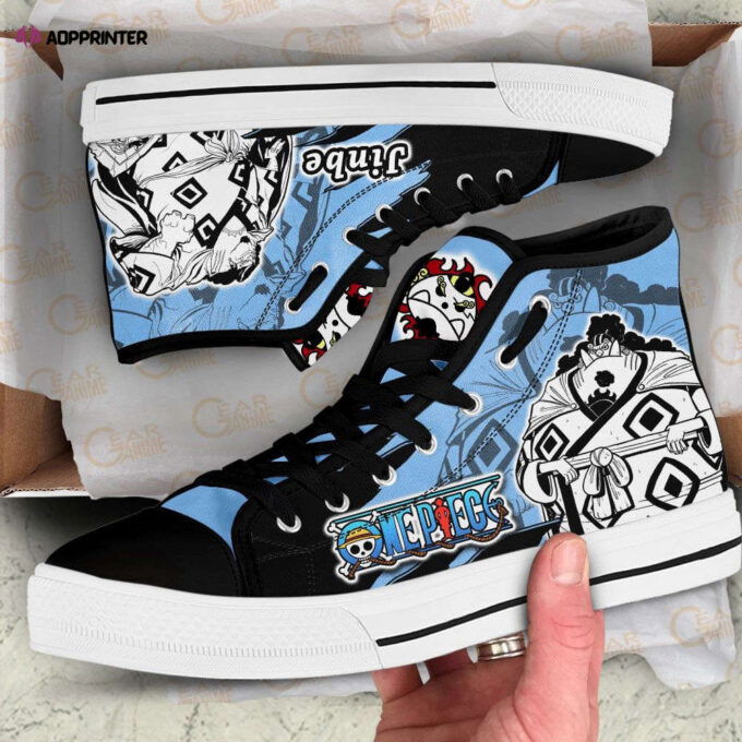 Jinbe High Top Shoes Mix Manga For Fans One Piece Anime