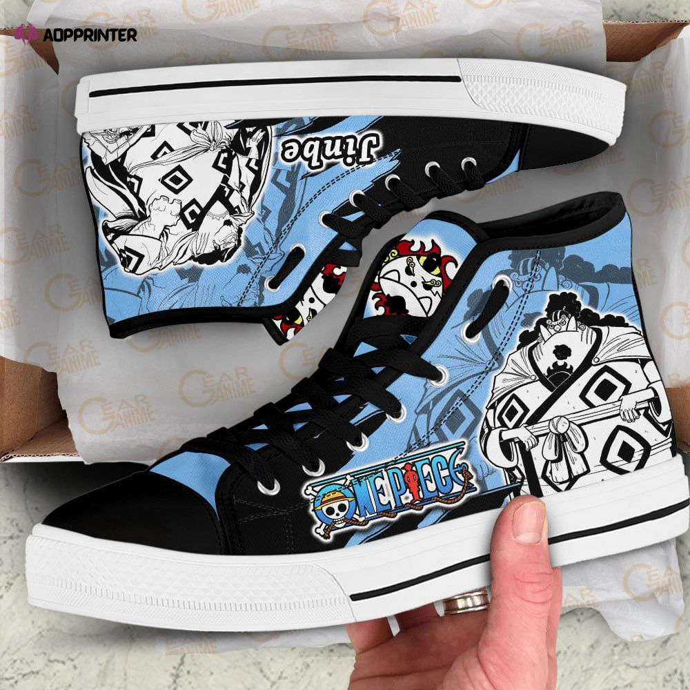 Jinbe High Top Shoes Mix Manga For Fans One Piece Anime Jinbe High Top Shoes Mix Manga For Fans One Piece Anime