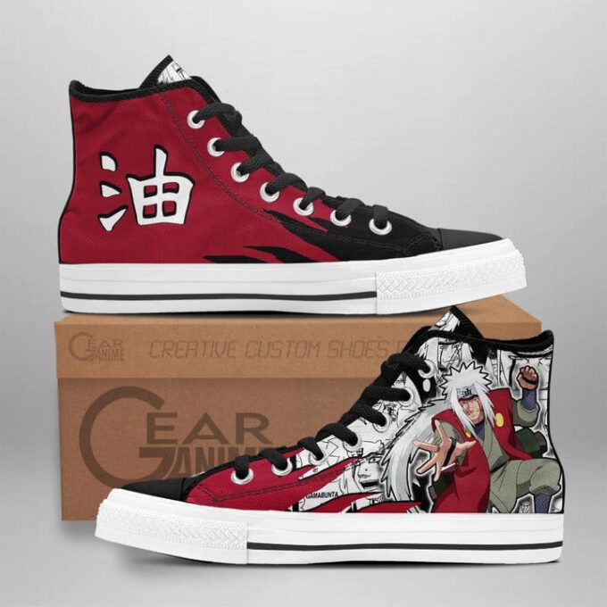 Jiraiya Emblem High Top Shoes Custom Naruto Anime For Fans