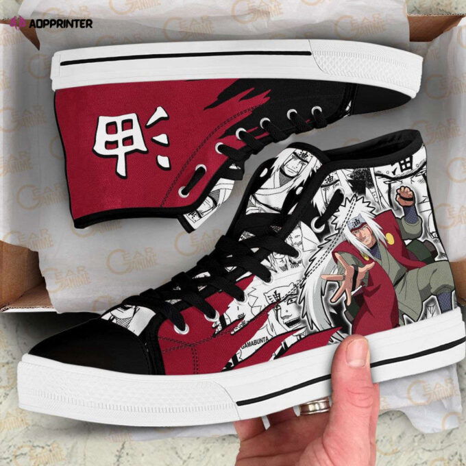 Jiraiya Emblem High Top Shoes Custom Naruto Anime For Fans