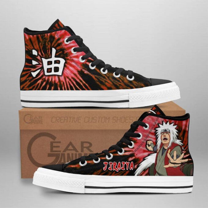 Jiraiya Tie Dye Style High Top Shoes Custom Naruto Anime For Fans