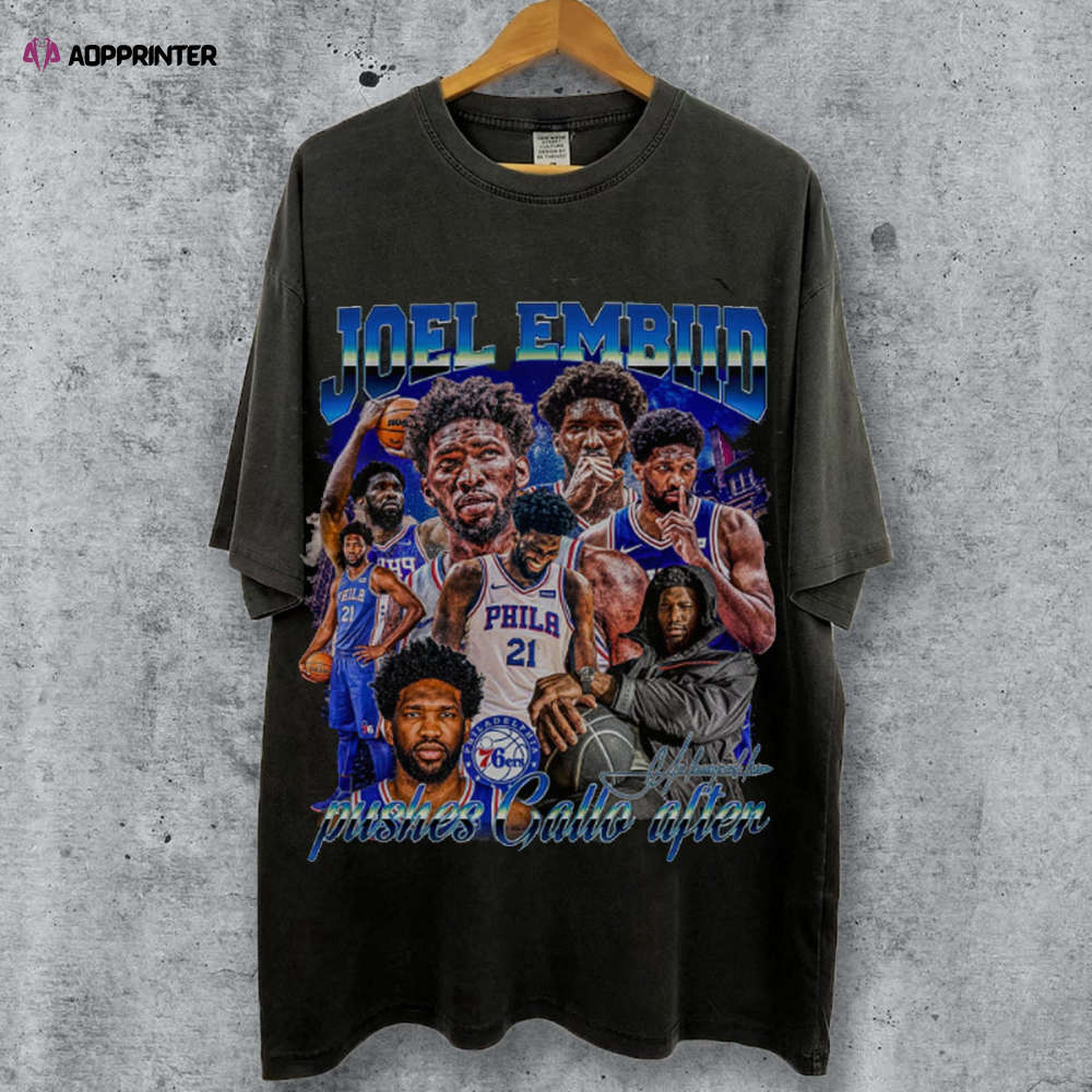 Joel Embiid 90s Style Vintage Bootleg Tee graphic shirt Kansas Basketball Maxey Bootleg Philly Rap The Process Joel Embiid 90s Style Vintage Bootleg Tee graphic shirt Kansas Basketball Maxey Bootleg Philly Rap The Process