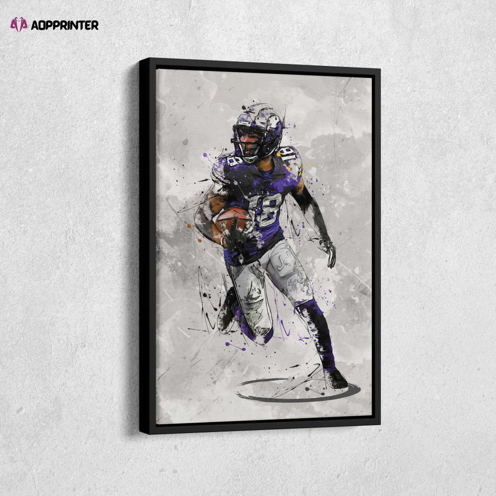 Justin Jefferson Poster Minnesota Vikings NFL Canvas Wall Art Home Decor Framed Poster Man Cave Gift Justin Jefferson Poster Minnesota Vikings NFL Canvas Wall Art Home Decor Framed Poster Man Cave Gift