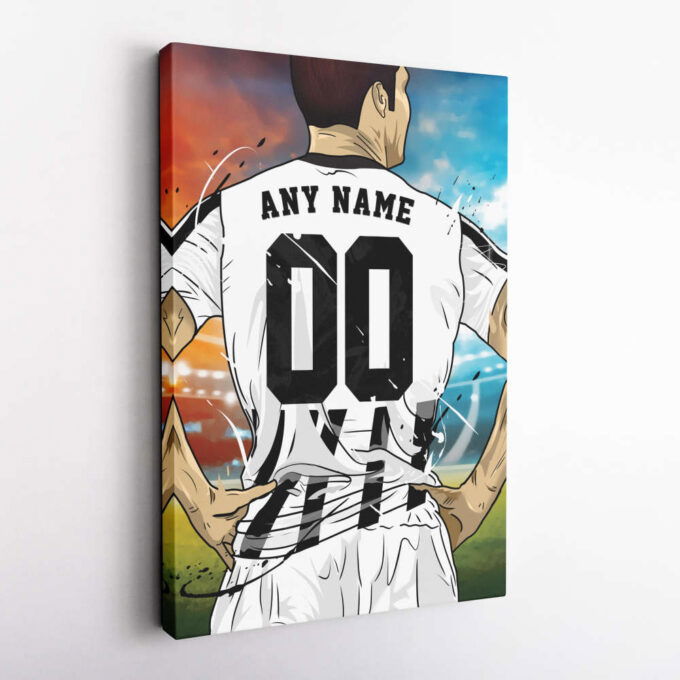 Juventus F.C. Jersey Soccer Personalized Jersey Custom Name and Number Canvas Wall Art Home Decor Framed Poster Man Cave Gift