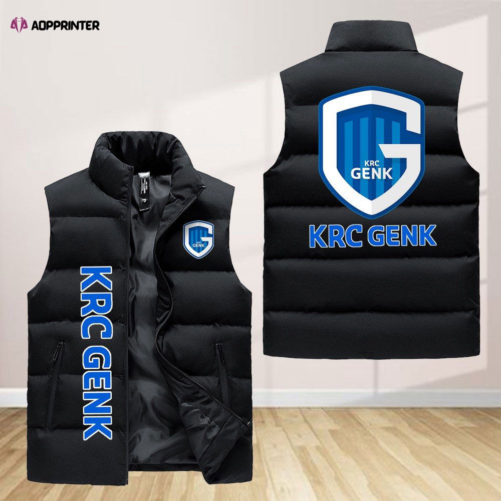 K.R.C. Genk Sleeveless Puffer Jacket Custom For Fans Gifts K.R.C. Genk Sleeveless Puffer Jacket Custom For Fans Gifts