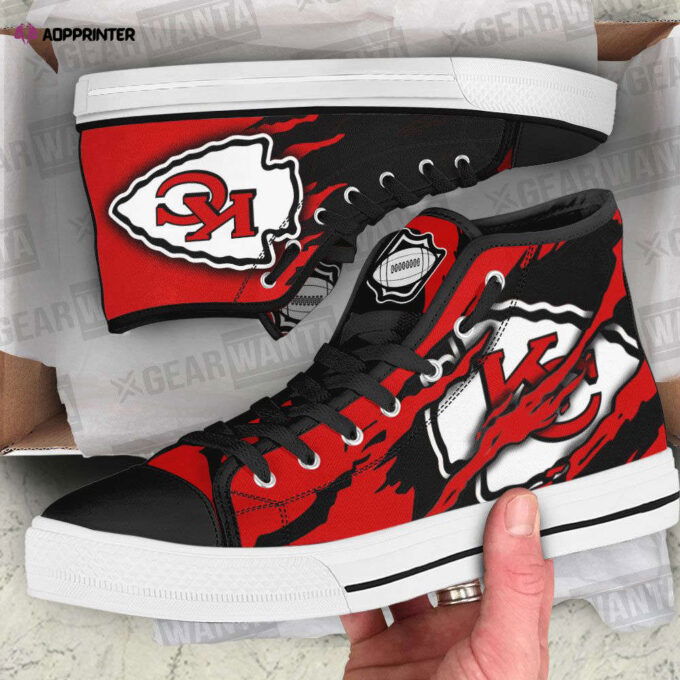 Kansas City Chiefs Custom Canvas High Top Shoes For Fans