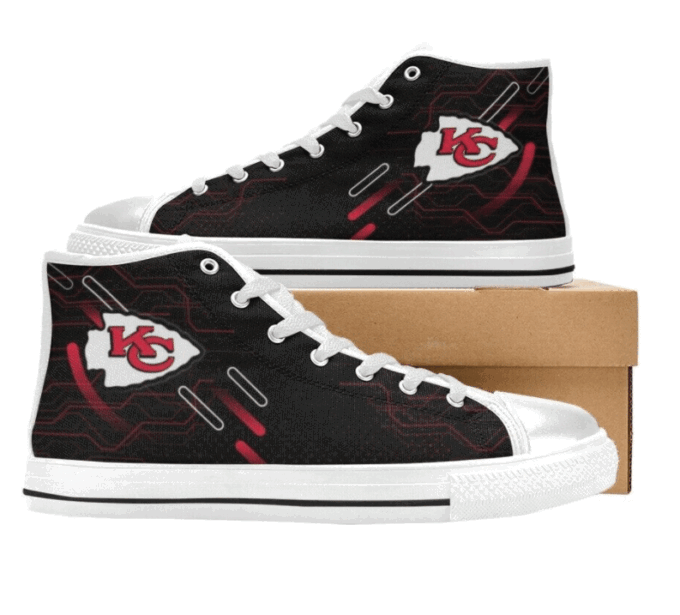 Kansas City Chiefs NFL Custom Canvas High Top Shoes