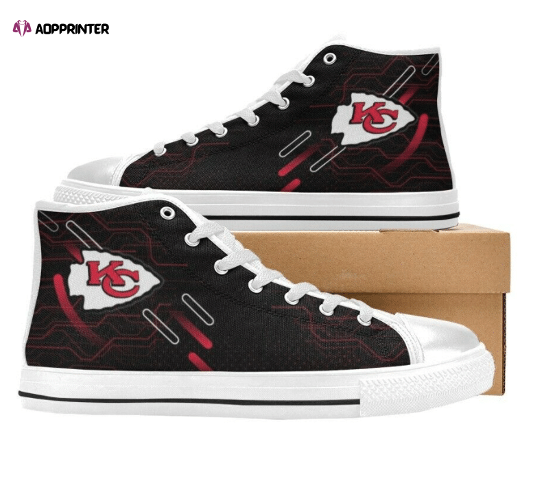 Kansas City Chiefs NFL Custom Canvas High Top Shoes Kansas City Chiefs NFL Custom Canvas High Top Shoes