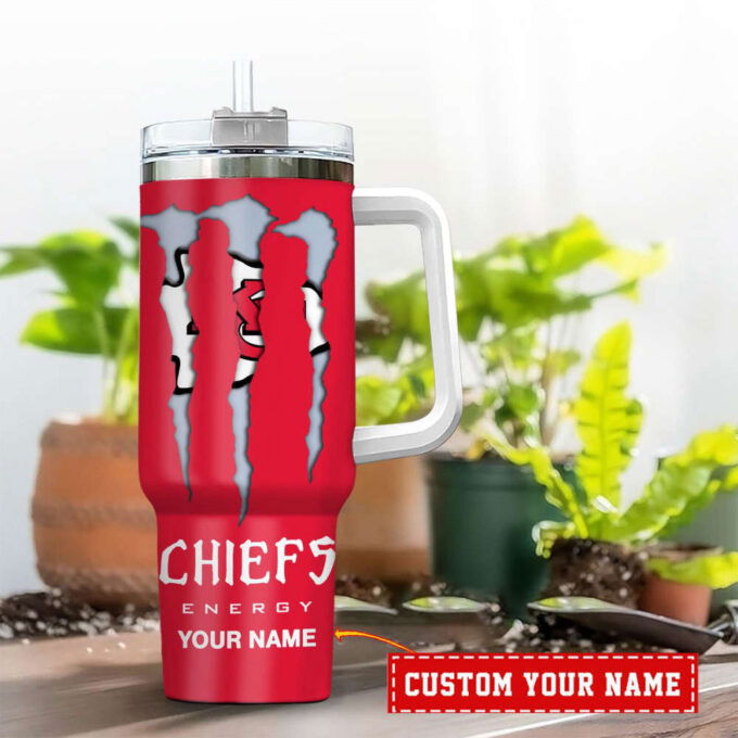 Kansas City Chiefs NFL Energy Nutrition Facts Personalized Stanley Tumbler 40Oz Gift for Fans