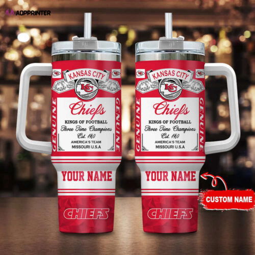 Cart 5 Kansas City Chiefs NFL Kings of Football Personalized Stanley Tumbler 40Oz Gift for Fans