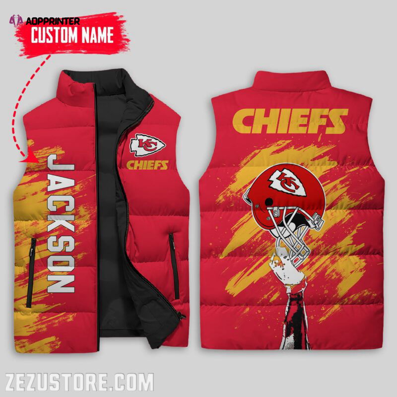 Kansas City Chiefs NFL Sleeveless Puffer Jacket Custom For Fans Gifts Kansas City Chiefs NFL Sleeveless Puffer Jacket Custom For Fans Gifts