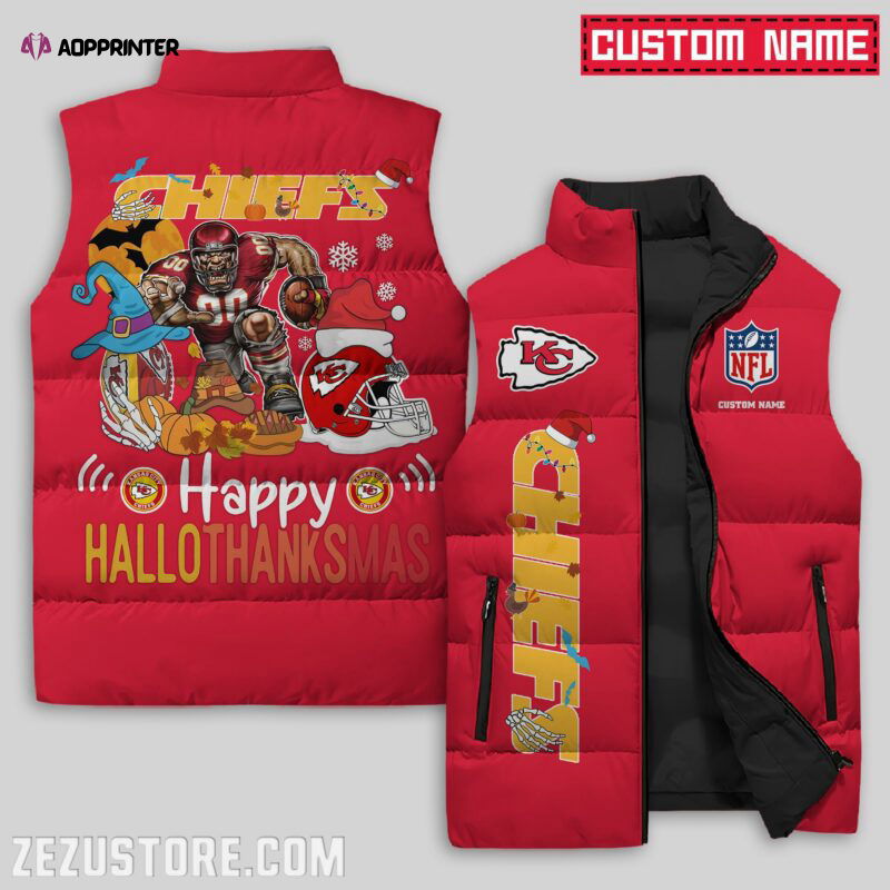 Kansas City Chiefs NFL Sleeveless Puffer Jacket Custom For Fans Gifts Kansas City Chiefs NFL Sleeveless Puffer Jacket Custom For Fans Gifts
