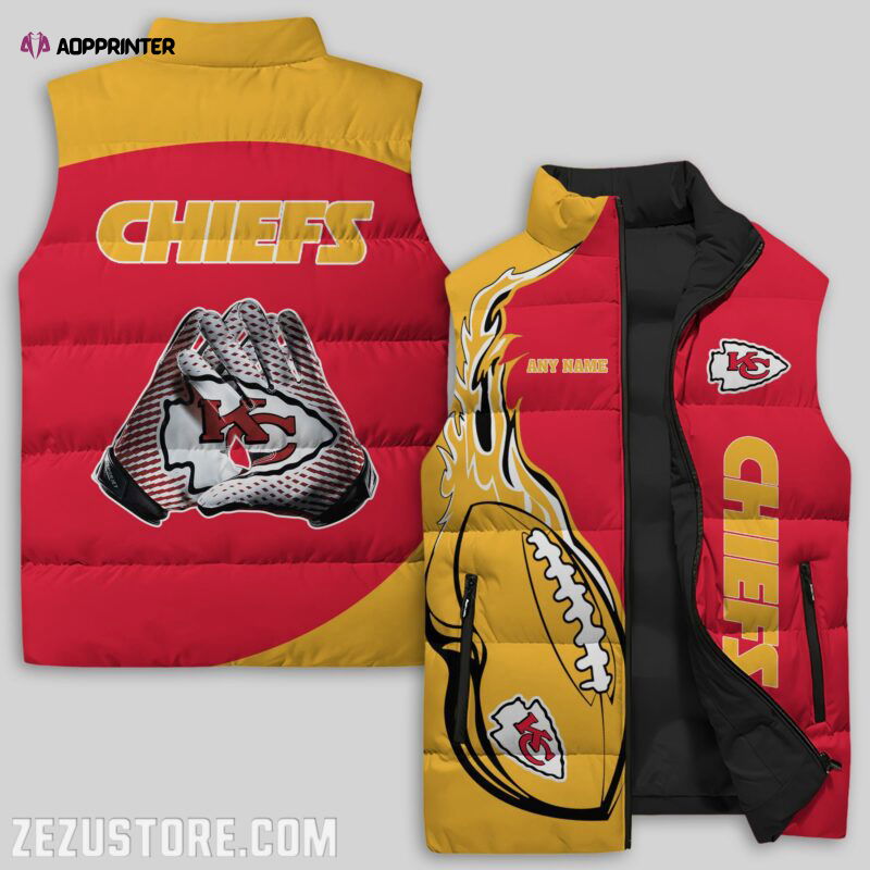 Kansas City Chiefs NFL Sleeveless Puffer Jacket Custom For Fans Gifts Kansas City Chiefs NFL Sleeveless Puffer Jacket Custom For Fans Gifts