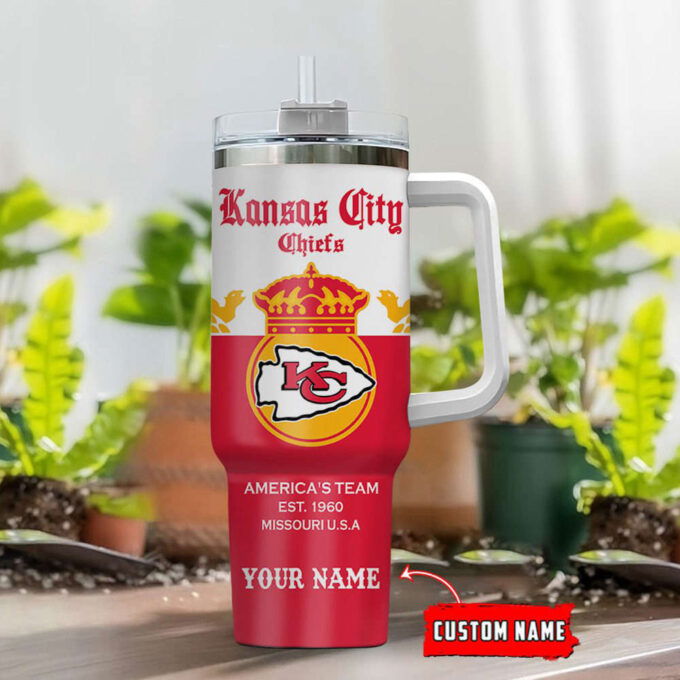 Kansas City Chiefs Personalized NFL Corona Extra 40oz Stanley Tumbler Gift for Fans
