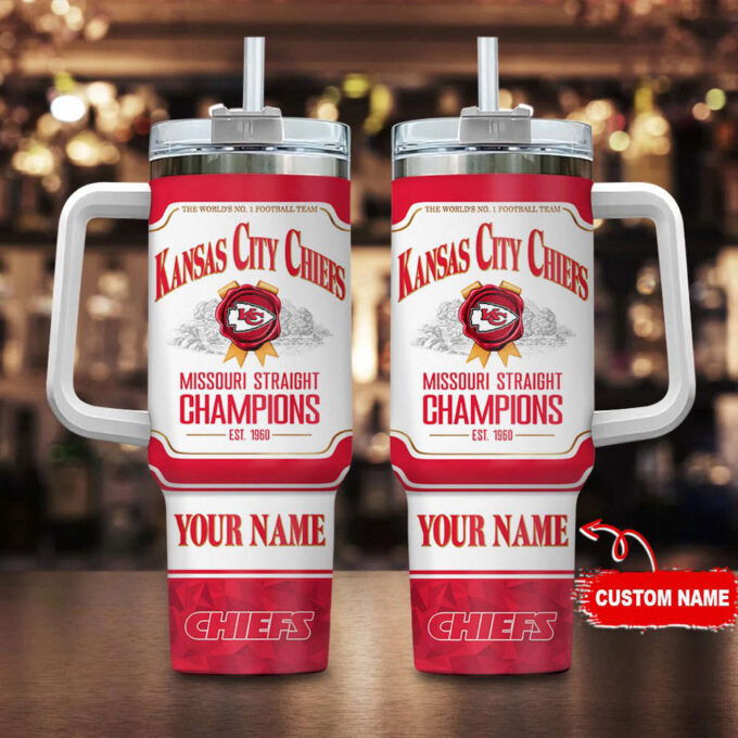 Kansas City Chiefs Personalized The World’s No 1 Football Team NFL Jim Beam 40oz Stanley Tumbler Gift for Fans