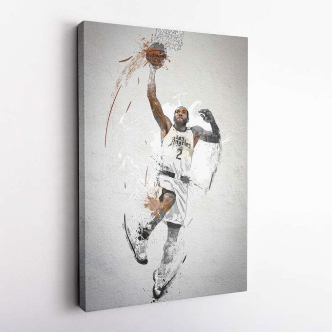 Kawhi Leonard Poster Dunk Los Angeles Clippers NBA Framed Wall Art Home Decor Canvas Print Artwork