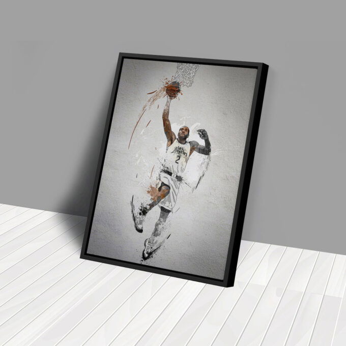 Kawhi Leonard Poster Dunk Los Angeles Clippers NBA Framed Wall Art Home Decor Canvas Print Artwork