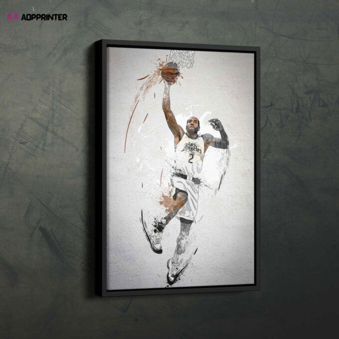 Kawhi Leonard Poster Dunk Los Angeles Clippers NBA Framed Wall Art Home Decor Canvas Print Artwork